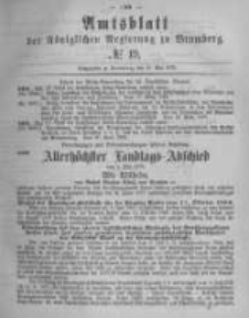 Amtsblatt der Königlichen Preussischen Regierung zu Bromberg. 1878.05.10 No.19
