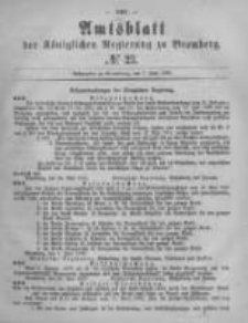 Amtsblatt der K&ouml;niglichen Preussischen Regierung zu Bromberg. 1878.06.07 No.23
