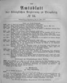 Amtsblatt der K&ouml;niglichen Preussischen Regierung zu Bromberg. 1878.06.14 No.24