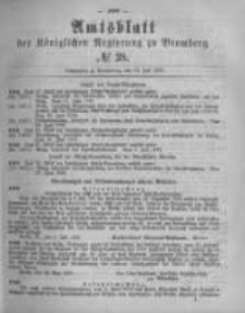 Amtsblatt der Königlichen Preussischen Regierung zu Bromberg. 1878.07.12 No.28