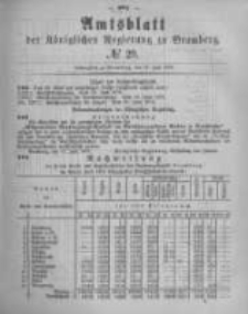 Amtsblatt der Königlichen Preussischen Regierung zu Bromberg. 1878.07.19 No.29