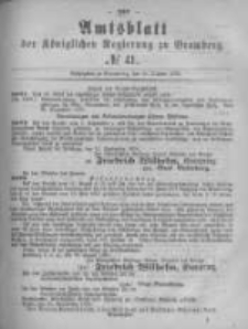 Amtsblatt der Königlichen Preussischen Regierung zu Bromberg. 1878.10.11 No.41