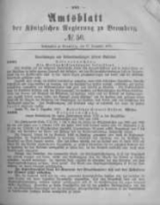 Amtsblatt der Königlichen Preussischen Regierung zu Bromberg. 1878.12.13 No.50