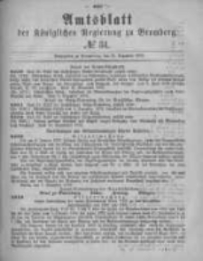 Amtsblatt der K&ouml;niglichen Preussischen Regierung zu Bromberg. 1878.12.20 No.51