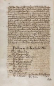 Posłowie do Krola Ie Mci