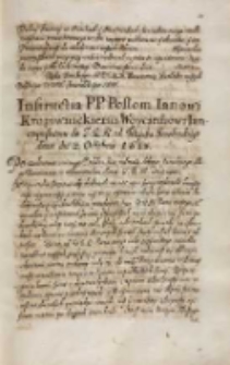 Instructia [...] posłom Janowi Kropiwnickiemu, Woyciechowi Janczynskiemu do JKM [Zygmunta III] od woyska smolenskiego dana die 02 Octobris 1613. [Podp.: Zbigniew Silnicki marszałek imieniem woyska smolenskiego]