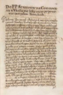 Do [...] senatorow na conuocatią w Warszawie listy wtore [krola Zygmunta III] po ponowie zamysłow tureckich, Warszawa 29.05.1614