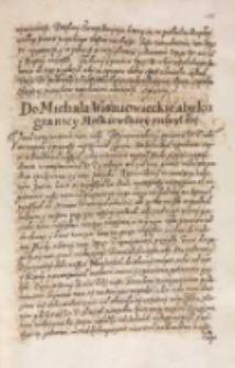 Do Michała Wisniowieckiego aby ku granicy moskiewskiey ruszył [król Zygmunt III 1614]