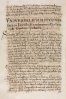 Vniuersał [...] commissarzow lwowskich o rosprawie z confae [de] raty do grodow podany, Lw&oacute;w 27.04.1614