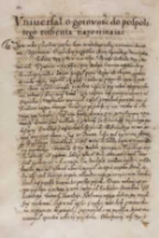 Vniuersał o gotowości do pospolitego ruszenia napominaiąc, Warszawa V 1614