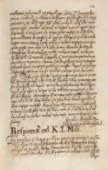 Respons od KJM [Zygmunta III]