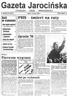Gazeta Jarocińska 1994.07.15 Nr28(198)