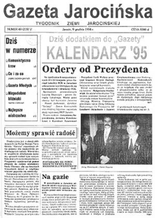 Gazeta Jarocińska 1994.12.09 Nr49(219)