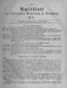 Amtsblatt der K&ouml;niglichen Preussischen Regierung zu Bromberg. 1879.02.07 No.6