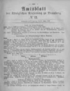 Amtsblatt der K&ouml;niglichen Preussischen Regierung zu Bromberg. 1879.03.21 No.12