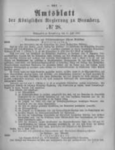 Amtsblatt der K&ouml;niglichen Preussischen Regierung zu Bromberg. 1879.07.11 No.28