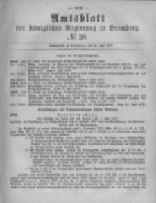 Amtsblatt der K&ouml;niglichen Preussischen Regierung zu Bromberg. 1879.07.25 No.30