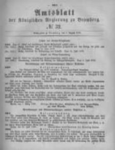 Amtsblatt der K&ouml;niglichen Preussischen Regierung zu Bromberg. 1879.08.08 No.32