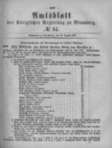 Amtsblatt der K&ouml;niglichen Preussischen Regierung zu Bromberg. 1879.08.22 No.34