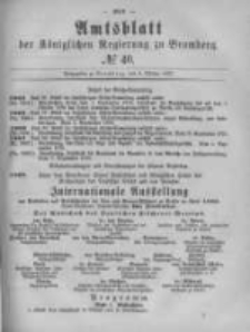 Amtsblatt der K&ouml;niglichen Preussischen Regierung zu Bromberg. 1879.10.03 No.40