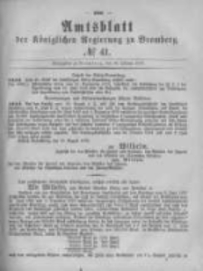 Amtsblatt der Königlichen Preussischen Regierung zu Bromberg. 1879.10.10 No.41