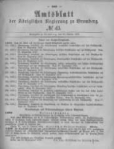 Amtsblatt der K&ouml;niglichen Preussischen Regierung zu Bromberg. 1879.10.24 No.43