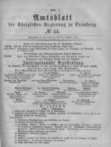 Amtsblatt der K&ouml;niglichen Preussischen Regierung zu Bromberg. 1879.10.31 No.44
