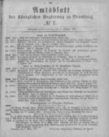 Amtsblatt der K&ouml;niglichen Preussischen Regierung zu Bromberg. 1880.02.13 No.7