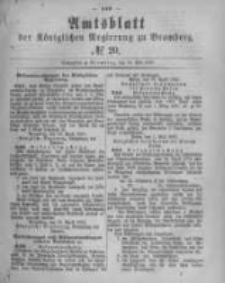 Amtsblatt der Königlichen Preussischen Regierung zu Bromberg. 1880.05.14 No.20