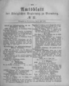 Amtsblatt der K&ouml;niglichen Preussischen Regierung zu Bromberg. 1880.07.02 No.27