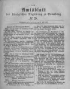 Amtsblatt der K&ouml;niglichen Preussischen Regierung zu Bromberg. 1880.07.09 No.28