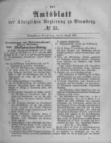 Amtsblatt der K&ouml;niglichen Preussischen Regierung zu Bromberg. 1880.08.13 No.33