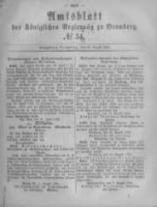 Amtsblatt der K&ouml;niglichen Preussischen Regierung zu Bromberg. 1880.08.20 No.34