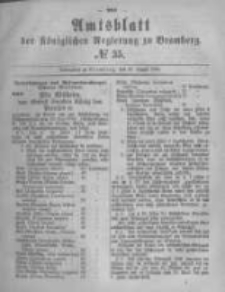Amtsblatt der K&ouml;niglichen Preussischen Regierung zu Bromberg. 1880.08.27 No.35