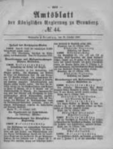 Amtsblatt der K&ouml;niglichen Preussischen Regierung zu Bromberg. 1880.10.29 No.44