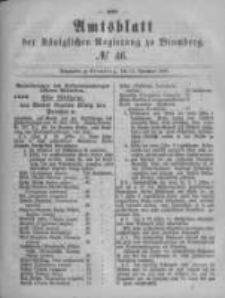 Amtsblatt der K&ouml;niglichen Preussischen Regierung zu Bromberg. 1880.11.12 No.46