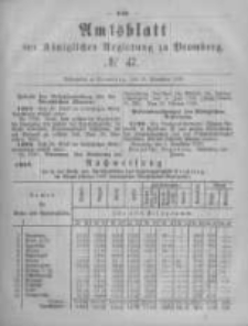 Amtsblatt der K&ouml;niglichen Preussischen Regierung zu Bromberg. 1880.11.19 No.47