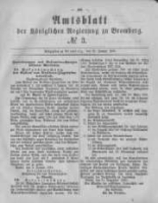 Amtsblatt der K&ouml;niglichen Preussischen Regierung zu Bromberg. 1881.01.21 No.3