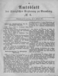 Amtsblatt der K&ouml;niglichen Preussischen Regierung zu Bromberg. 1881.02.11 No.6