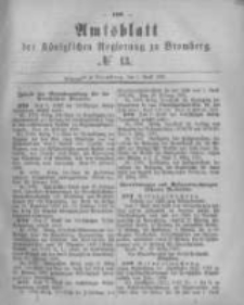 Amtsblatt der K&ouml;niglichen Preussischen Regierung zu Bromberg. 1881.04.01 No.13