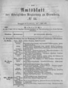 Amtsblatt der K&ouml;niglichen Preussischen Regierung zu Bromberg. 1881.04.08 No.14