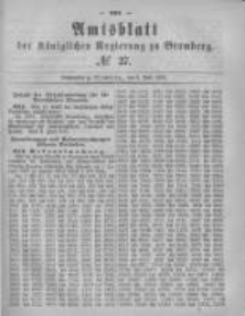 Amtsblatt der K&ouml;niglichen Preussischen Regierung zu Bromberg. 1881.07.08 No.27