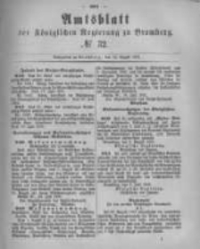 Amtsblatt der K&ouml;niglichen Preussischen Regierung zu Bromberg. 1881.08.12 No.32