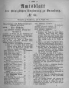 Amtsblatt der Königlichen Preussischen Regierung zu Bromberg. 1881.08.26 No.34