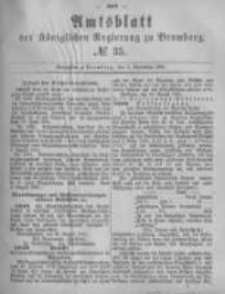 Amtsblatt der K&ouml;niglichen Preussischen Regierung zu Bromberg. 1881.09.02 No.35