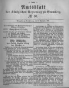 Amtsblatt der K&ouml;niglichen Preussischen Regierung zu Bromberg. 1881.09.09 No.36