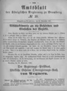 Amtsblatt der Königlichen Preussischen Regierung zu Bromberg. 1881.09.30 No.39