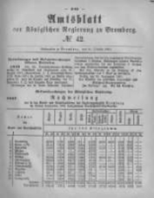 Amtsblatt der K&ouml;niglichen Preussischen Regierung zu Bromberg. 1881.10.21 No.42
