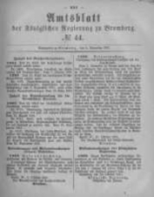 Amtsblatt der K&ouml;niglichen Preussischen Regierung zu Bromberg. 1881.11.04 No.44