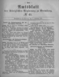 Amtsblatt der Königlichen Preussischen Regierung zu Bromberg. 1881.11.11 No.45